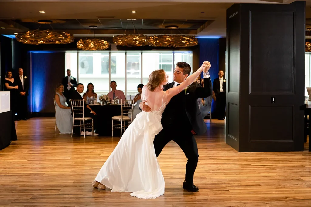 Bride and Groom dancing in Roost in Downtown Pittsburgh